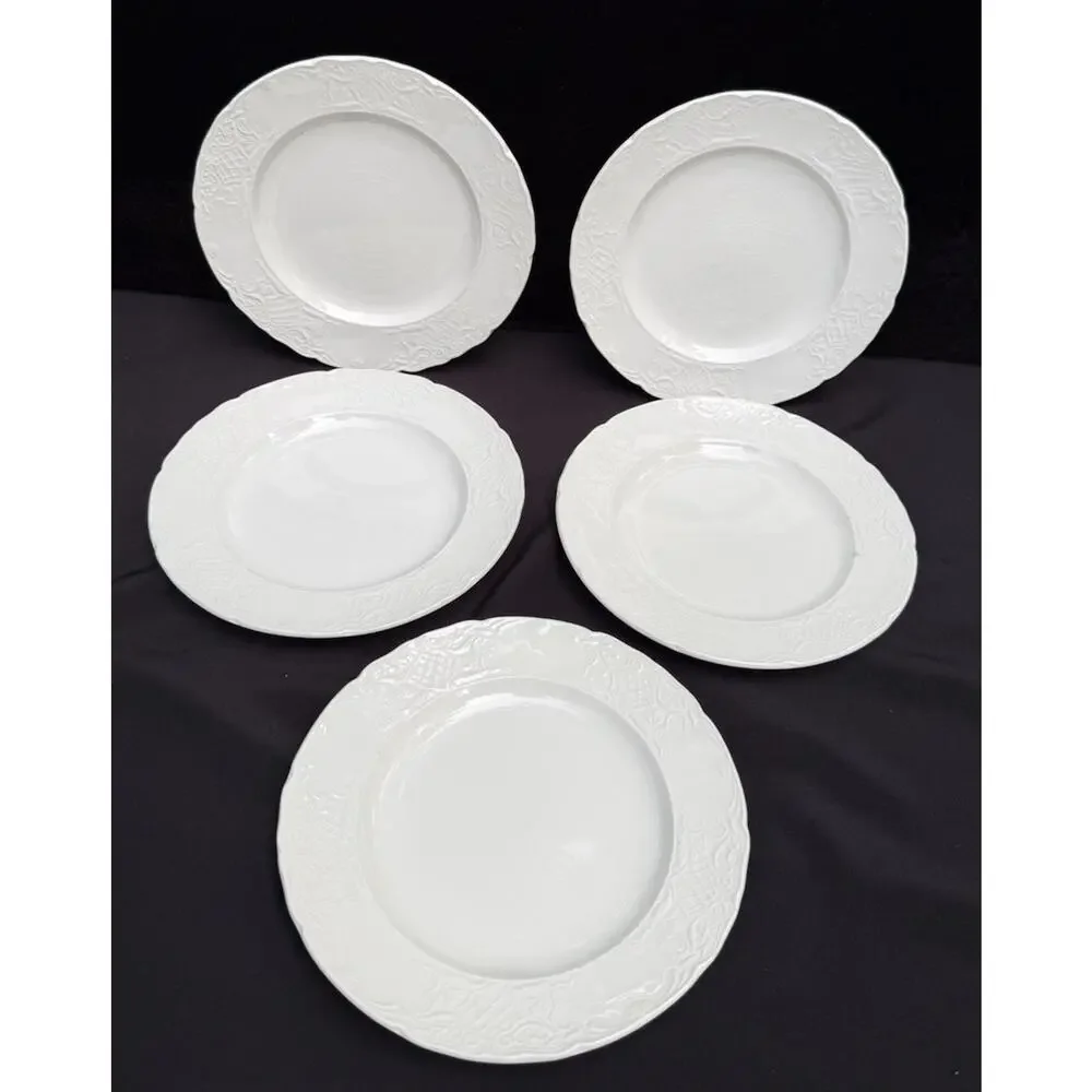 5 Johnson Brothers Richmond White Bread & Butter Salad Plates 8”